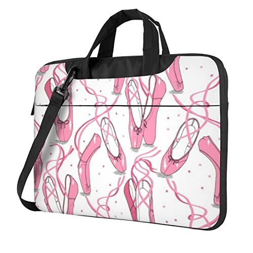 Sac à main pour ordinateur portable fin avec bandoulière et motif ballerines