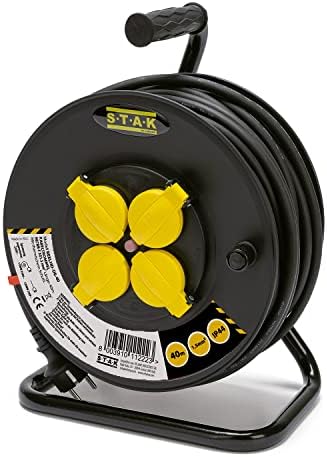 Professionele Kabelhaspel 4 stopcontacten 3x2.5mm² 25m Neopreen H07RN-F