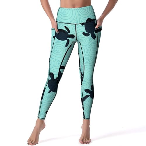 Legging Tortue Sport Yoga Taille Haute pour Fitness S