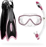 Cressi Palau Snorkeling Set - Pink, M/L ...