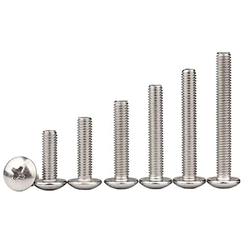 4mm Metric Knobs Screws,Sinyiol 100PCS M4 x 35mm Long Screws,Length 35mm Phillips Truss Head Machine Screws Bolts for Cabinet Drawer Pull Handle (M4 x 35mm, 100Pcs) Cover