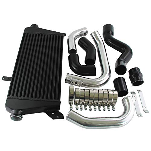 Front Mount Intercooler+Pipe Kit for Audi A4 1.8T Turbo B6 Quattro 02-06 Black