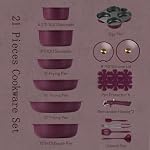 CAROTE 21pcs Pots and Pans Set Non Stick, Detachable Handle Cookware Sets - Image 3