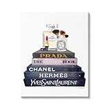 Stupell Industries Glam Fashion Book Set With Makeup Oversized Stretched Canvas Wall Art, Proudly Made in USA