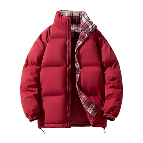 Chaqueta acolchada de cuello alto con aislamiento térmico y corte holgado