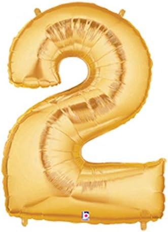 Seller photo: Number 2 Metallic Gold 40in Balloon