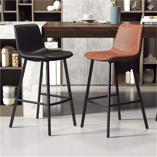 Tabourets de bar en tissu PU de qualité supérieure et structure métal - 2