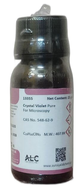 ALC Crystal Violet Pure for Microscopy, 25g, CAS No: 548-62-9, M.W.: 407.99-image-28