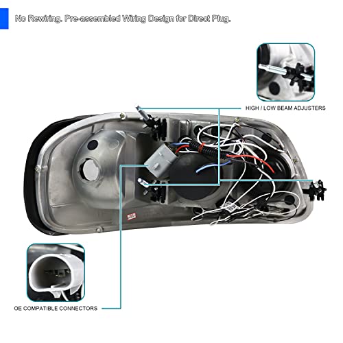SPEC-D Dual Halo Projector Headlights for 1997-2003 Ford F-150 - Image 5