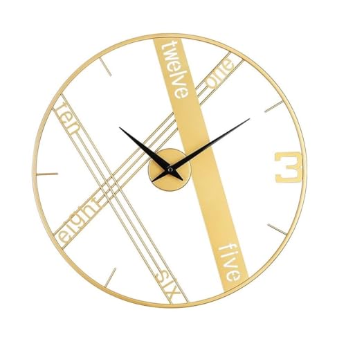 Horloge murale à quartz créative XJBTBA de salon de style moderne