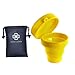 Menstrual Cup Sterilizer Cleaner, LUCKY CLOVER Collapsible Silicone Cup Foldable Sterilizing Cup for Menstrual Cups and Storing Your Diva Cup - Foldable for Travel(Yellow)