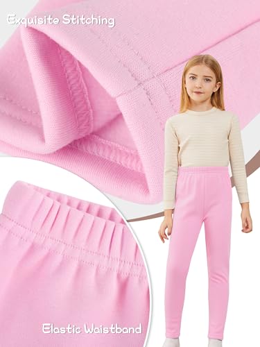 4 Pack Girls Fleece Lined Leggings Cotton Kids Winter Warm Leggings Thick Thermal Tights Pants3