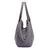PB-SOAR Damen Mädchen Modern Canvas Shopper Schultertasche Handtasche Henkeltasche Hobo Bag Beuteltasche (Armeegrün) #1