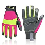 HANDLANDY Work Gloves for Women, Breathable...