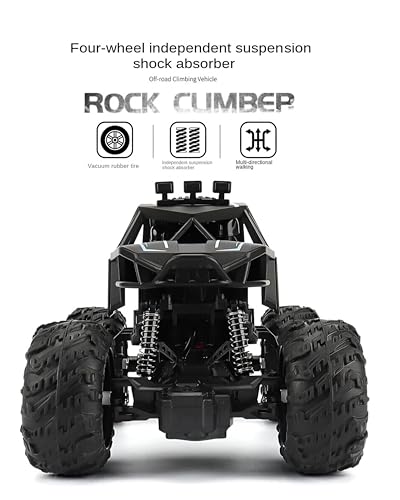 Image of JOYMAX Remote Control Car 2.4GHz Rechargeable All Terrain with LED Off-Road RC Car (Black)