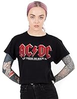 AC/DC BAND T-SHIRT FOR ADULTS - If you love singing along to 1977 Let There Be Rock album then this ladies band top is perfect for you - ideal for your summer wardrobe! ROCK BAND TOP AVAILABLE IN A VARIETY OF SIZES - The clothing comes in a variety o...