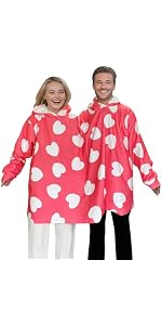 Cozy Couple Matching Pajamas - Funny Popcorn Flannel Hoodie Set For Two, Warm Christmas Gift For Couples - View #3