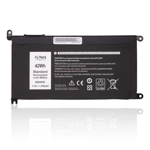 Image of WDX0R Laptop Battery for Dell Inspiron 15 5378, 5565, 5567, 5568, 5578, 5579, 5368, 5378 Compatible PN: 3CRH3 T2JX4 FC92N CYMGM 451-BBVN | 3-Cell Li-ion 42Wh/11.4V Replacement Battery