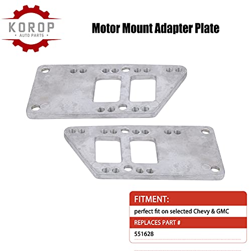 LS Swap Motor Mounts Adapter Plates Fits for SBC Vehicle to LS Engine LS1 LS2 LS3 LQ4 LQ9 LS6 L92 L99 L33 LR4, Universal Swap Bracket Small Block LS Conversion Adjustable