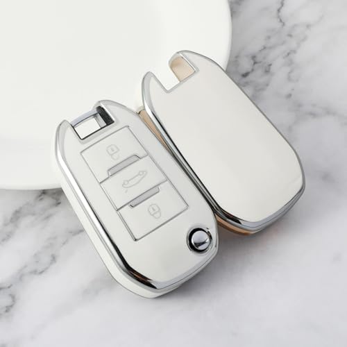 Coque de clé Citroën et Peugeot étui de protection en TPU pour télécommande auto