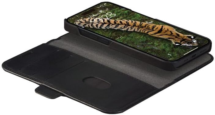 dbramante1928 Lynge Unisex Leather Phone Case Wallet for Sustainability-conscious Adults, Black