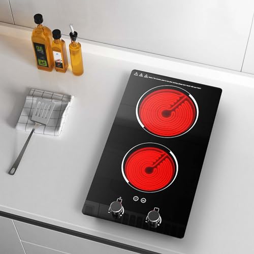 Double Knob Electric Ceramic Stove - Tabletop Multi-Function Cooktop with Timer and Child Lock for Flat Cast Iron Pots - Image 9