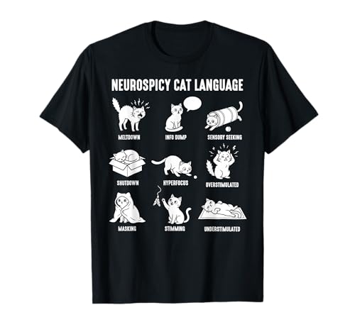 Neurospicy Cat Autism Awareness Graphic T-Shirt