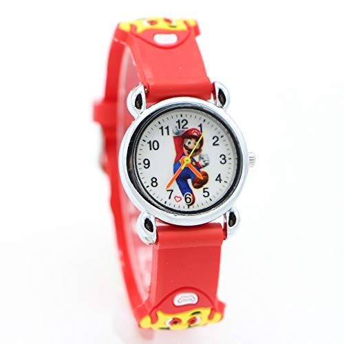 Preisvergleich Produktbild YangQian Super Mary Spielzeug Cartoon Super Mario Design Puppe Kinder Beobachten Kinder Kinder Mädchen Jungen Studenten Quarz Armbanduhren Supermario