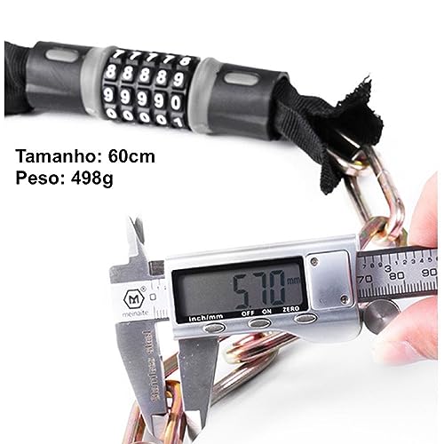 WEST BIKING - Cadeado Corrente Bicicleta Portátil Trava De Bike Capacete Combinação Números