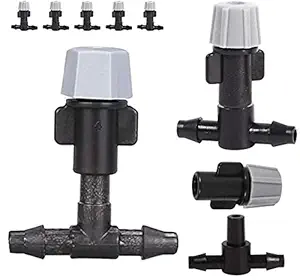 DIY Crafts 5 Pcs, Patio Misting Micro Flow Drip Irrigation Nylon Misting Cooling System Plastic Mist Nozzle Sprinkler Micro Bubbler Home Garden Lawn (Pack Of 5 Pcs, Grey Mist Nozzle)