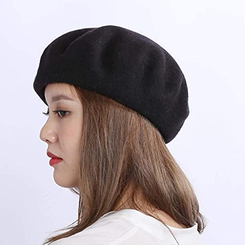 image for croch 90% Wool10% Nylon Knitted French Artist Style Classic Solid Colo