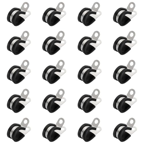Collier de serrage 15,9 mm en acier inoxydable 304 noir PATIKIL pour tube rigide x50 - 2