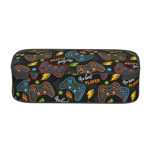 Image of Fun Game Gamer Controller Pencil Case Big Capacity Storage Pencil Pouch Stationery Bags With Zipper Portable Pen Holder Box Organizer For Boys Kids Student College School Office Supplies