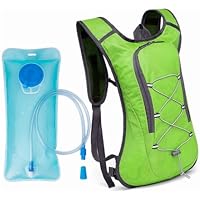 Apexillio 2L Hydration Backpack with Water Bladder Lightweight Outdoor-Pack for Hiking Cycling Running Camping Skiing & Adventures (Black)