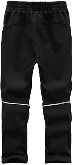 Pantaloni Trekking Bambino Impermeabili - Softshell Invernale, Con Fodera In Pile, Per Sci E Neve, Taglia Media