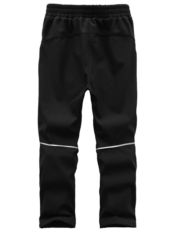 Zzkouine Pantaloni Softshell Bambino Caldo Pantaloni Invernali Trekking Ragazzo Pantaloni Neve Bambino Impermeabili con Fodera in Pile