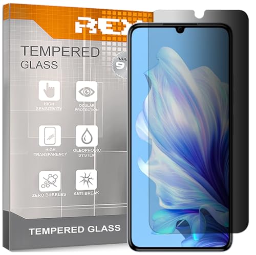 REY Protector de Pantalla Antiespía para OUKITEL C51, Cristal Vidrio Templado Premium