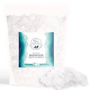 Natural Elephant Dead Sea Magnesium Bath Flakes | 5 lb (80 oz) Bag | Pure Magnesium Chloride Soak for Body and Foot | Ideal for a Soothing Bath Experience | Alternative to Epsom Salt