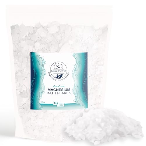 Natural Elephant Dead Sea Magnesium Bath Flakes | 5 lb (80 oz) Bag | Pure Magnesium Chloride Soak for Body and Foot | Ideal for a Soothing Bath Experience | Alternative to Epsom Salt
