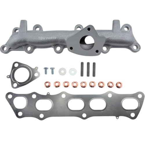TBVPARTS Collettore Di Scarico 18100RMAE00 Più Set Di Guarnizioni 18100RBDE11 Realizzato In Ferro Duttile 04180RBD305 Compatibile Per Civic Accord 2.2 CTDI 04180RSR305