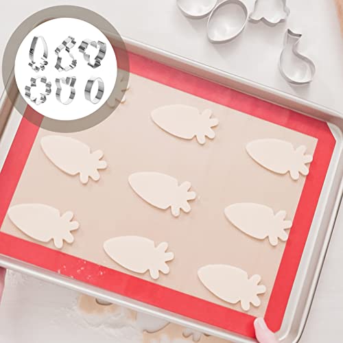 Abaodam 6 Pçs Conjunto De Cortadores De De Páscoa Cortadores De De Aço Inoxidável De Páscoa Coelho C