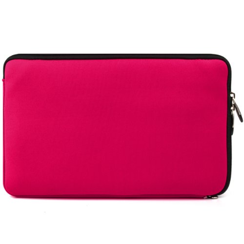 Pink Slim Protective Soft Neoprene Cover Carrying Case Sleeve With Extra Pocket, Airport Check Point Friendly, For Asus Eee Pad Slider Netbook Notebook 10.1 Inch Screen #TOP1