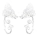 Elf Ears Cosplay Cuffs Earrings Christmas, POPGRAT No Piercing Clip on Silver Cuff Fairy Earrings Wrap Handmade Jewelry Costume Accessories for Women Girls Kids Adults - Fantasy Fairy Costume Wedding