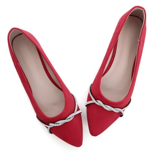 Image of Stunner Womens Flats Fashion Pointed Toe Bowknot Ballet Flats Cute Slip On Dress Flats Comfortable Party Wedding Flats2