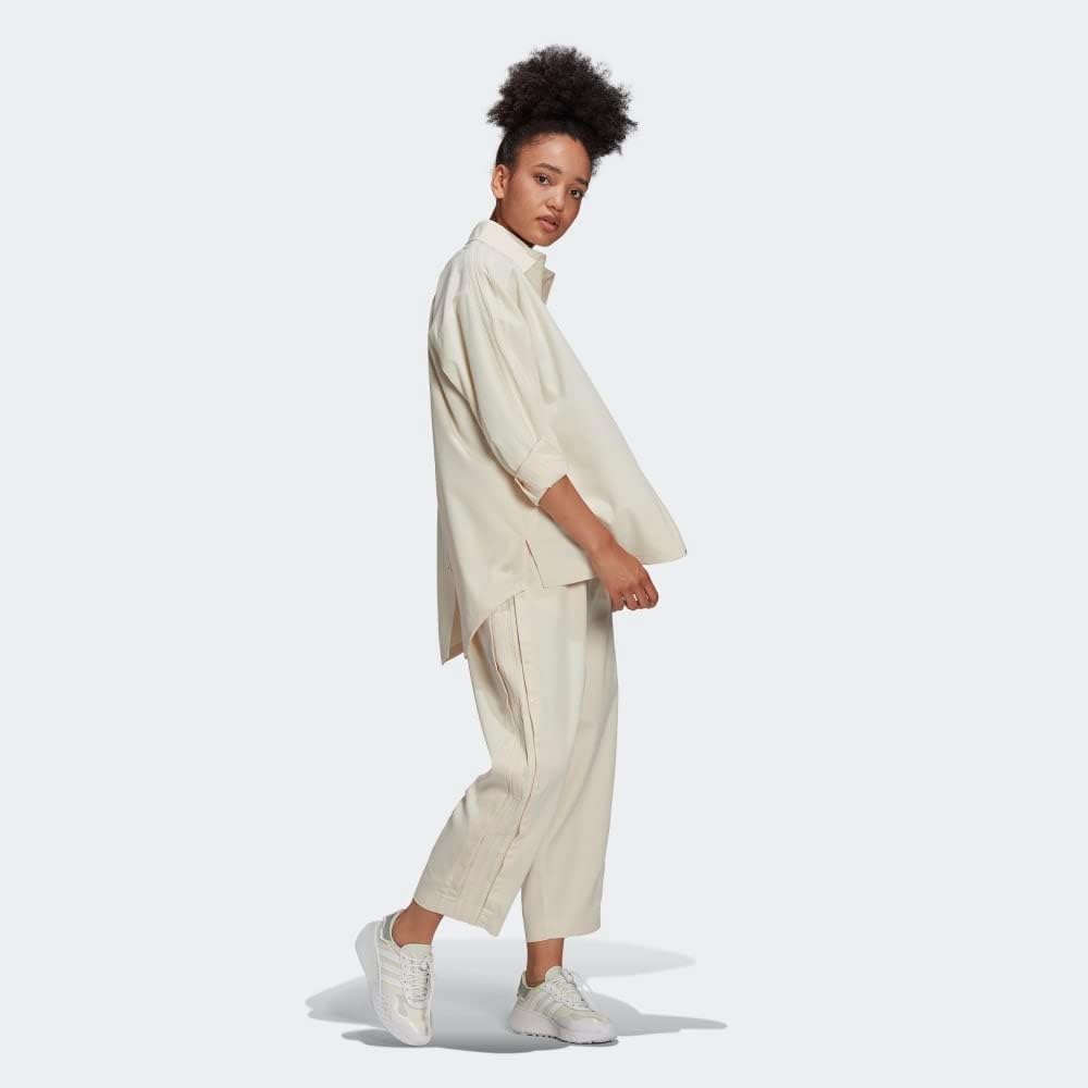 Adidas Women's Oversized Long Sleeve Shirt, Wonder White