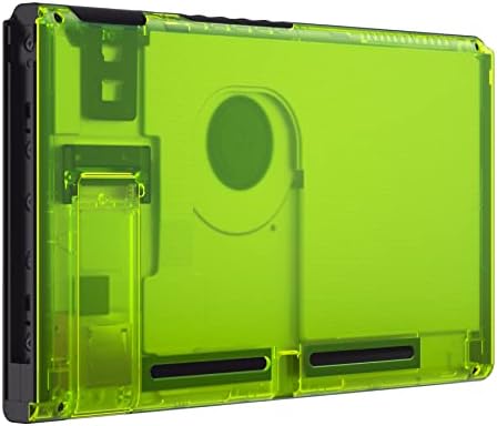 eXtremeRate Transparent Clear Console Back Plate DIY Replacement Housing Shell Case for Nintendo Switch Console with Kickstand - JoyCon Shell NOT Included