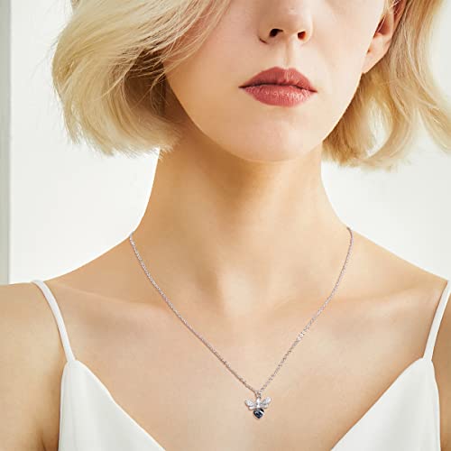 crystal necklace, women's pendant necklace, 925 sterling silver necklace， birthday and Valentine's Day jewelry gifts for mothers, wives and girls, friends, with a variety of clothing, to participate in various parties4