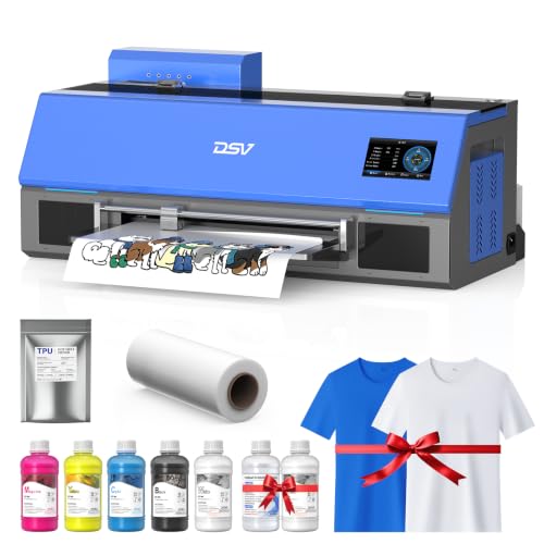 Image of DSV A3 DTF Printer - F1080 Printhead, 2X Speed vs L1800 /R1390 | 24 /7 Auto Maintenance & Anti-Clog, White Ink Circulation, Dual Alarm, Heating Plate & Cutter, 2-Year Ink