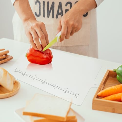 Cabilock Large Clear Acrylic Cutting Board with Ruler Scale, Transparent Kitchen Worktop Protector Chopping Mat for Baking Pastry Fruit, Non-Slip Feet (35.5x23cm) - Image 7