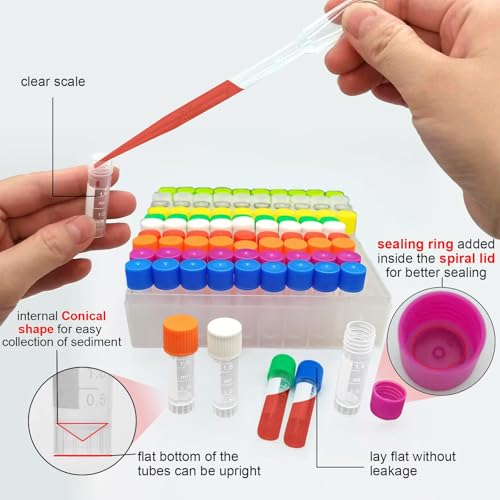 Tubes à essai de laboratoire plastique 1.8 ml avec boîte de congélation - 4